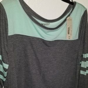 AZ Jeans Co Grey & Mint Tunic Shirt